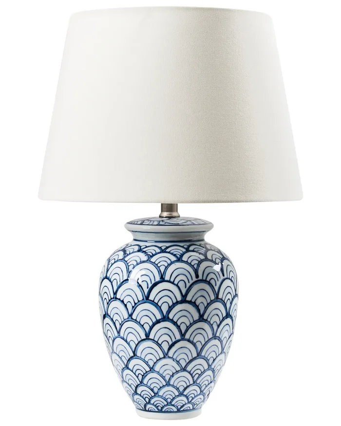Table Lamp JAUCA Porcelain White/ Blue