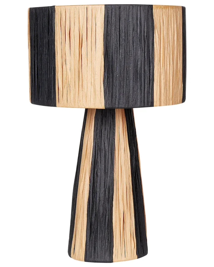 Table Lamp WELMEL Wicker Brown/ Black