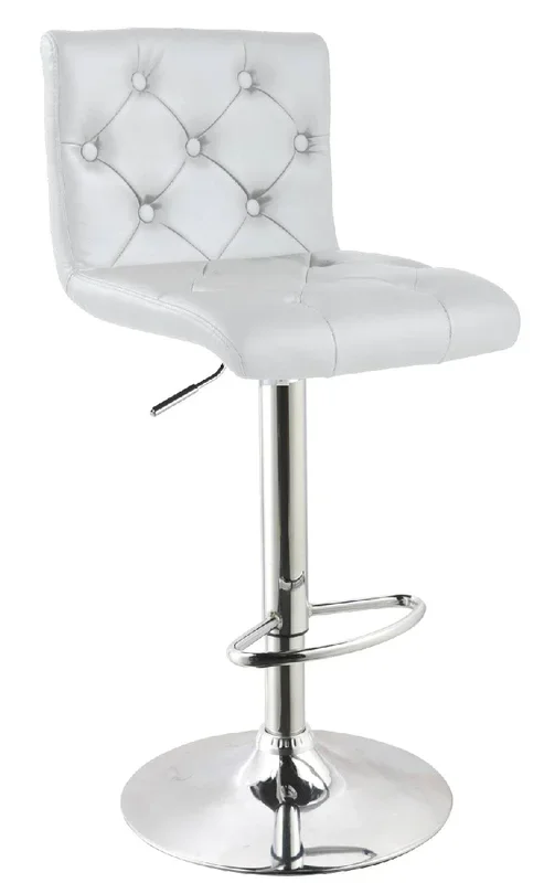 Taburete ajustable y giratorio FLIP PU blanco