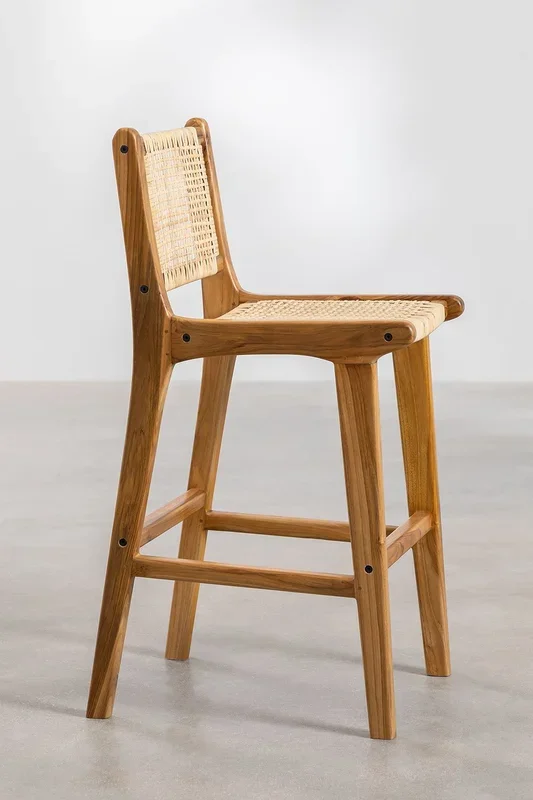 Taburete Alto de Jardín en Madera de Teca (61,5 cm) Catua Madera de Teca – SKLUM