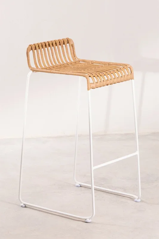 Taburete Alto de Jardín en Ratán Sintético Aroa ↑77 cm – SKLUM