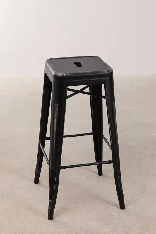 Taburete Alto en Acero (76 cm) LIX Vintage Negro – SKLUM