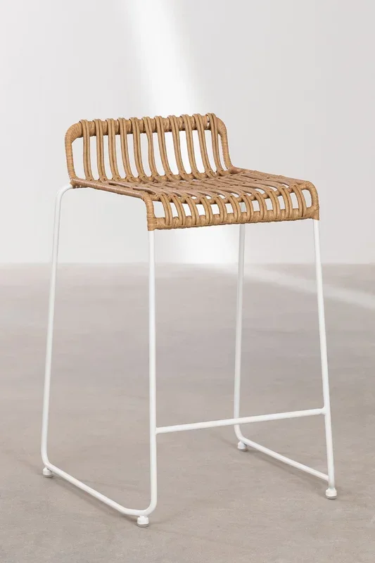 Taburete Alto en Ratán Sintético Aroa ↑65 cm – SKLUM