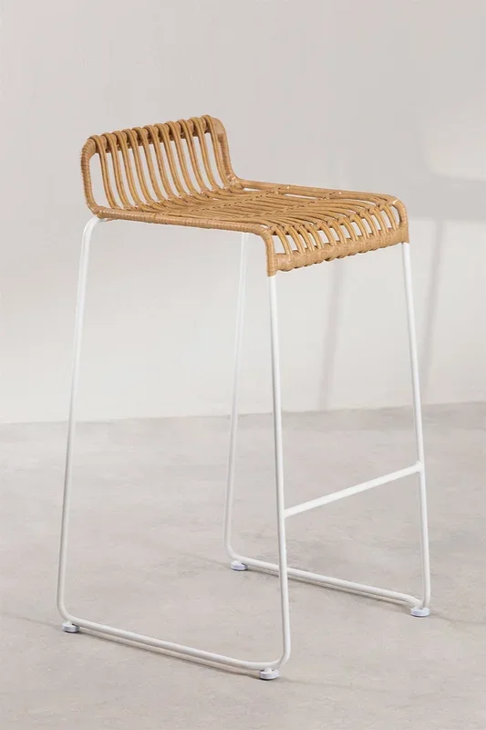 Taburete Alto en Ratán Sintético Aroa ↑77 cm – SKLUM