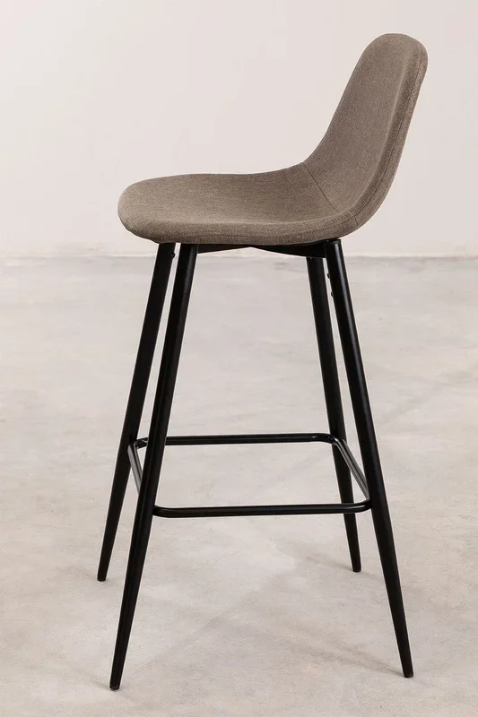 Taburete Alto Glamm ↑75 cm Gris Topo Negro – SKLUM