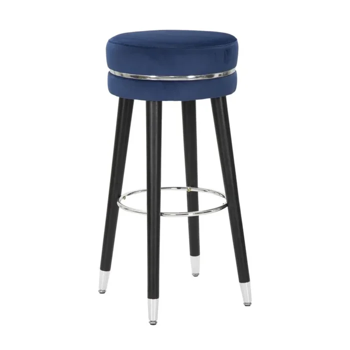 Taburete Alto MF435, Madera, Azul