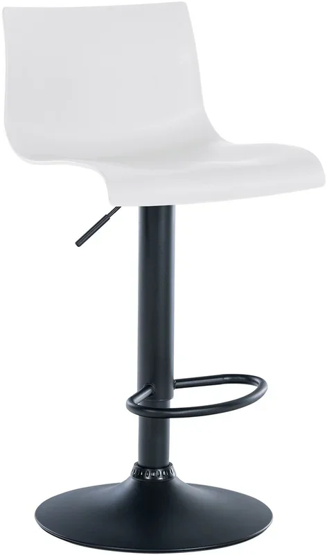 Taburete de bar Branford Plástico Blanco 36X39X84 cm