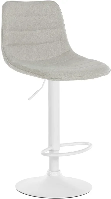 Taburete de bar Lex tapizado en tela con base metálica 46x45x89-110 cm