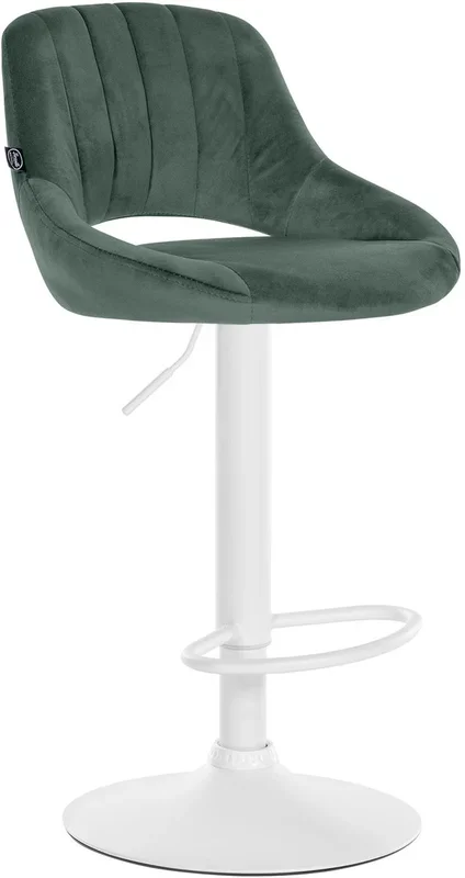 Taburete de bar Milet con funda de terciopelo Verde 48X47X85 cm