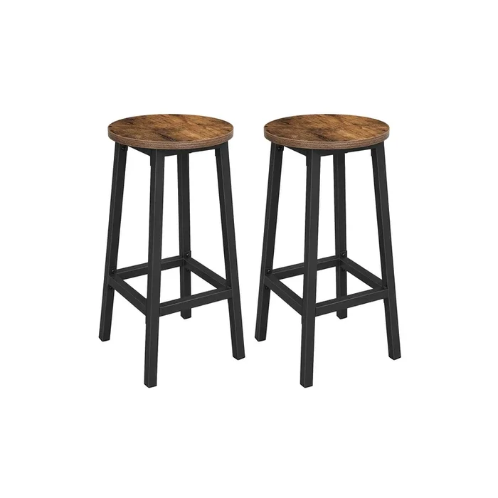 Taburete de Bar para Cocina con Estructura de Metal con Reposapiés