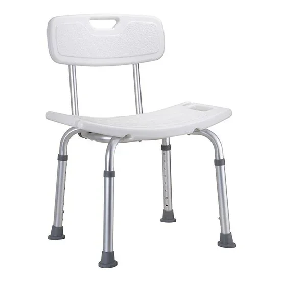 Taburete de ducha 51 x 67 cm plateado/blanco
