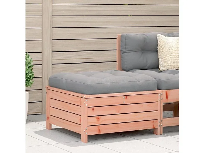 Taburete de jardín con cojín madera maciza de abeto de Douglas ES268758