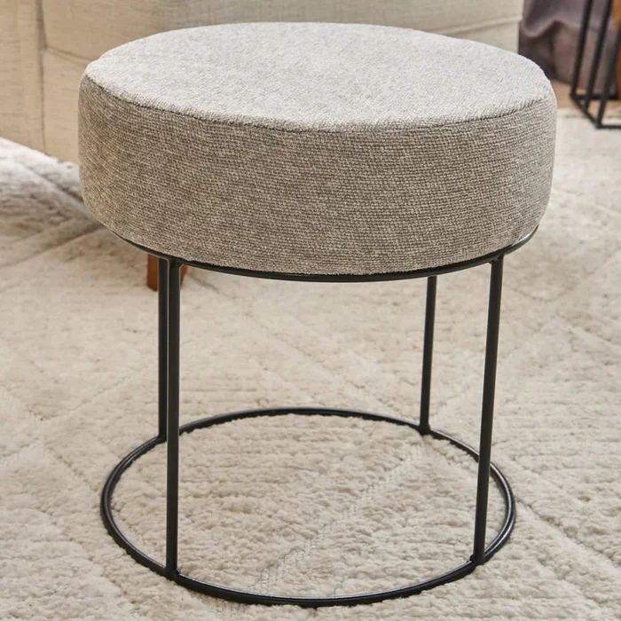 Taburete JAVI Ø 40 cm crema
