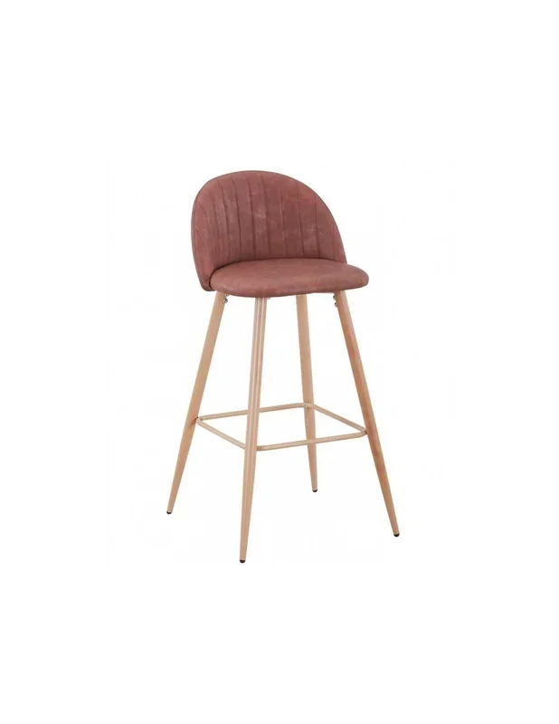Taburete NEW VELVET, similpiel vintage cuero.