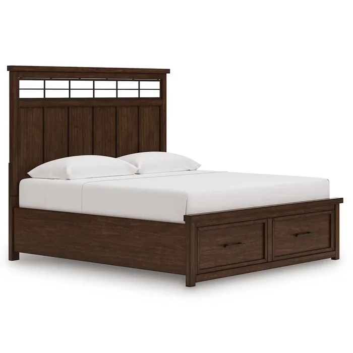 Taffenbrook Medium Brown King Storage Platform Bed