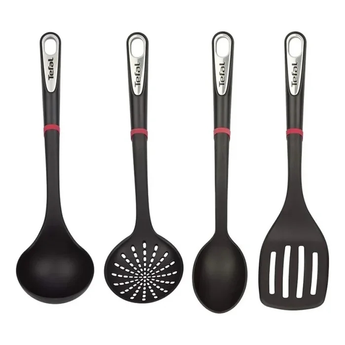 Tefal – Juego de utensilios de cocina 4 pz INGENIO negro