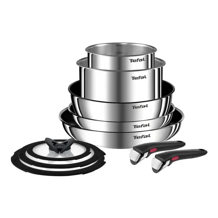 Tefal – Juego de vajilla 10 pz INGENIO EMOTION acero inoxidable