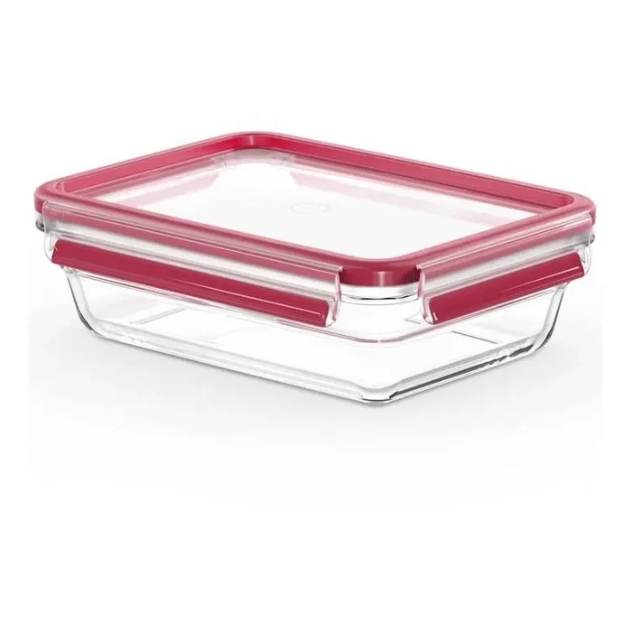 Tefal – Recipiente de comida 1,1 l MSEAL GLASS rojo/tarros