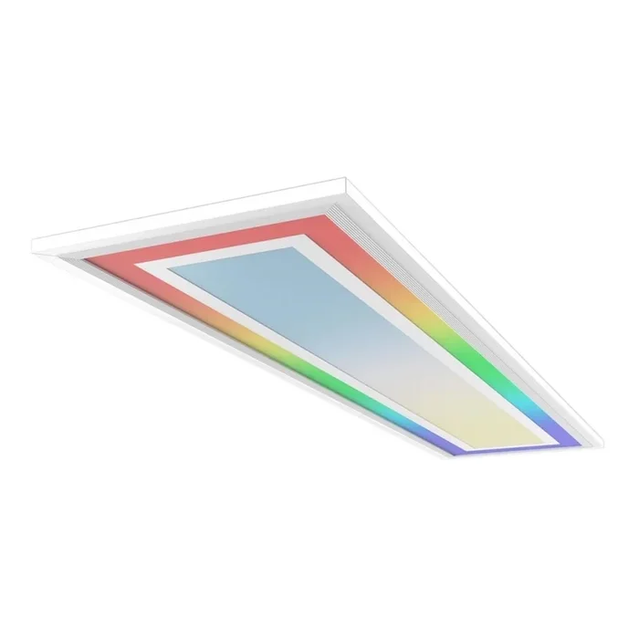Telefunken 318906TF – Luminaria de techo LED RGBW regulable LED/24W/230V 3000-6500K 25×100 cm + mando a distancia