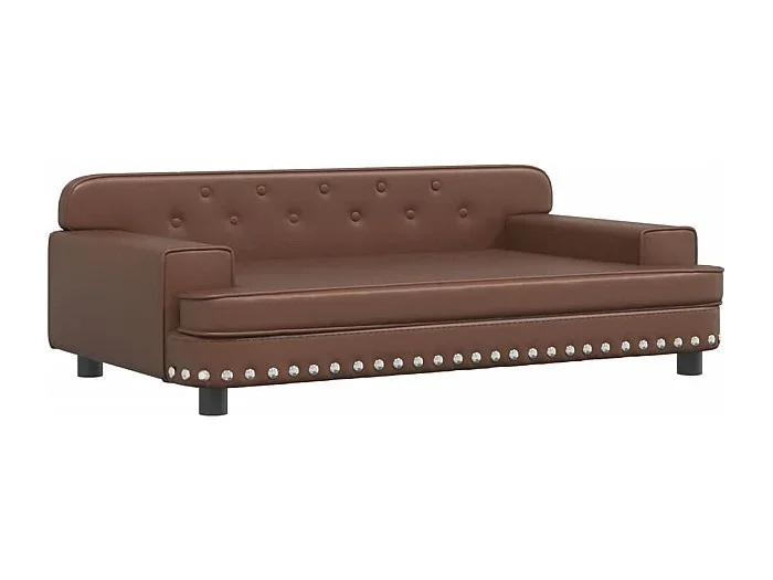 Tenzo Cama para perros de cuero sintético marrón 90x53x30 cm