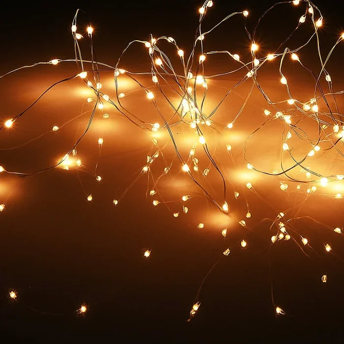 Tira LED 100 luces blanco cálido