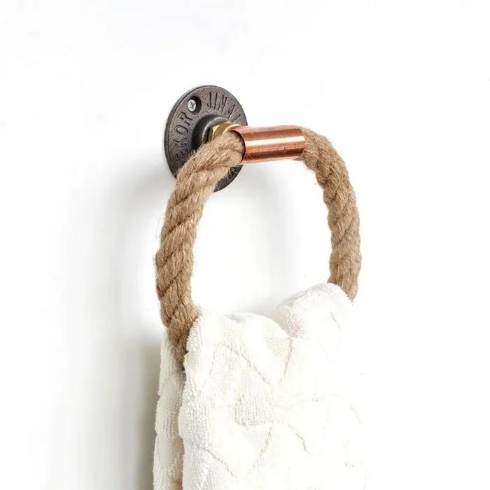 Toallero 16×16 cm beige/dorado