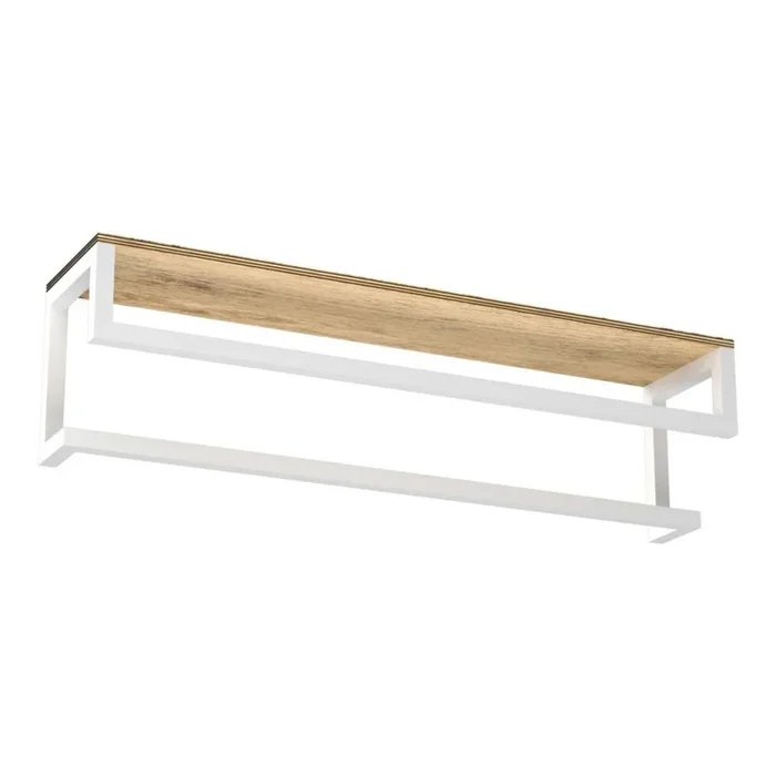 Toallero de pared con estante 14×60 cm blanco