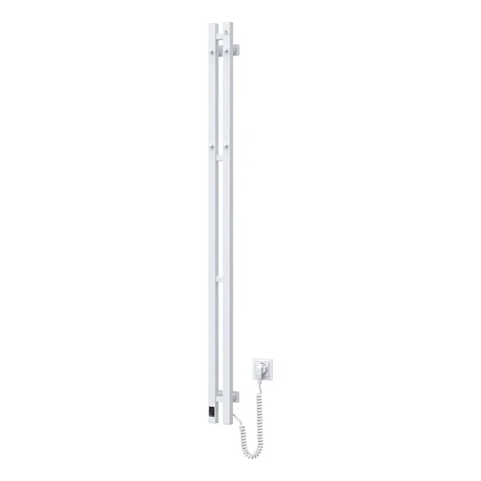Toallero eléctrico con termostato SILOUETTE 200W/230V 150,6 cm IP44 blanco lado derecho