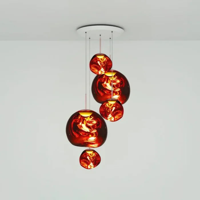 Tom Dixon lámpara colgante Melt Large Round, Ø 95 cm, cobre