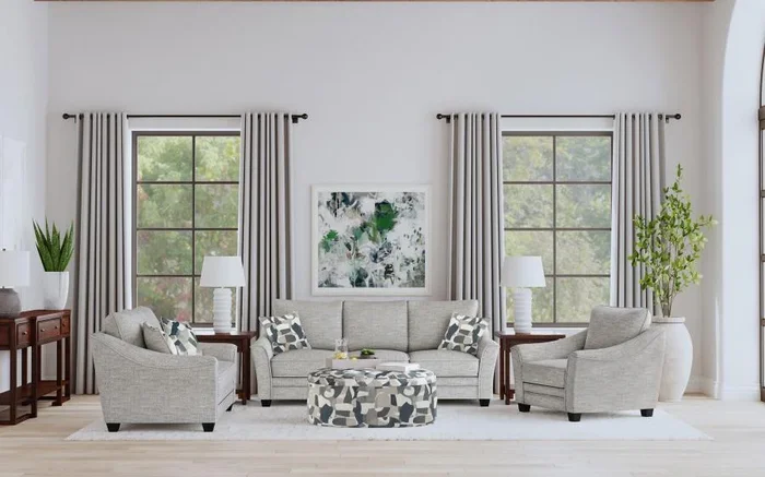 Tomkins Light Gray 3-piece Boucle Upholstered Sofa Set