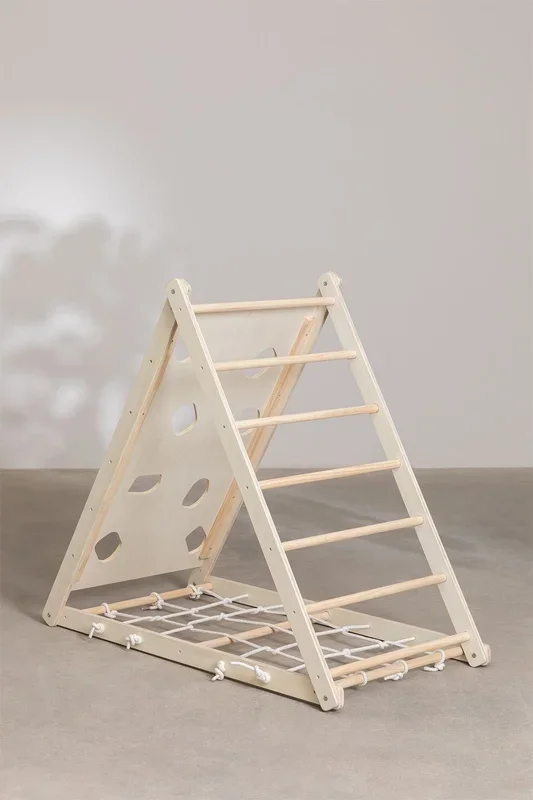 Triángulo de Escalada Pyqer Natural Kids Madera Natural – SKLUM