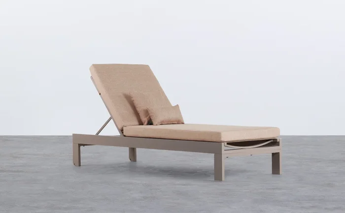 Tumbona Reclinable con 3 Cojines New Kreta Marrón Clay Marrón claro – The Masie