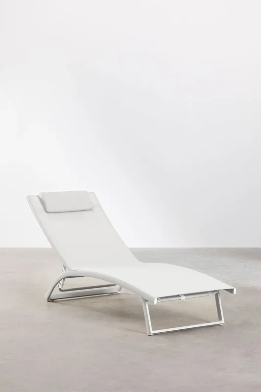 Tumbona Reclinable en Aluminio Dulem Blanco Gardenia – SKLUM
