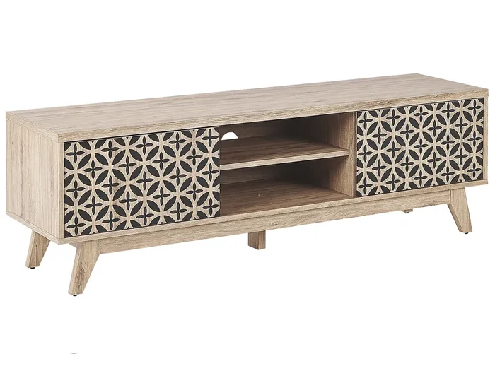 TV Stand PRESCOT Light Brown