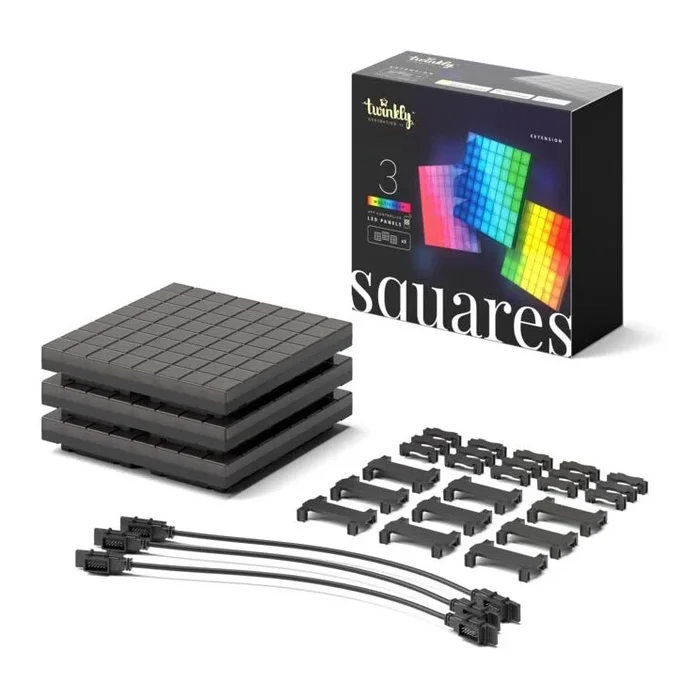 Twinkly – SET 3xLED RGB Panel regulable SQUARES 64xLED 16×16 cm Wi-Fi