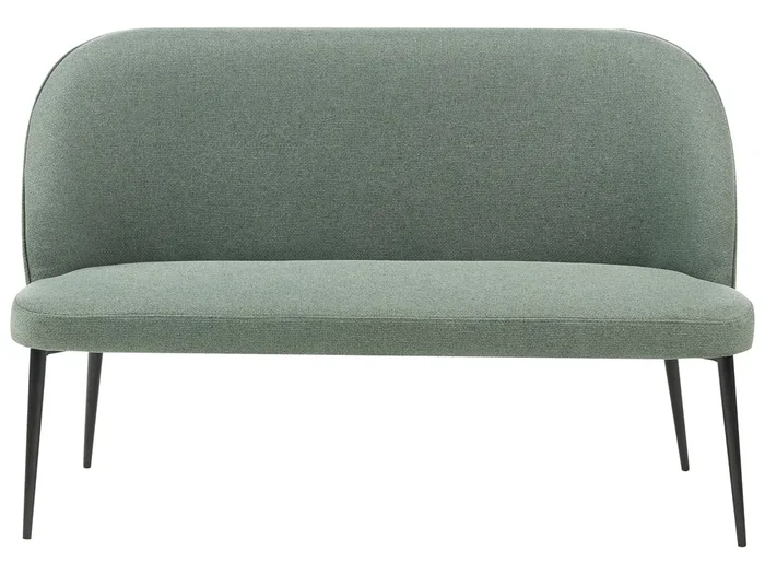 Upholstered Bench 2 Seater OSBY Fabric Light Green