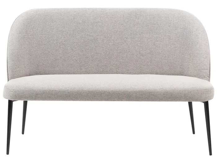 Upholstered Bench 2 Seater OSBY Fabric Light Grey