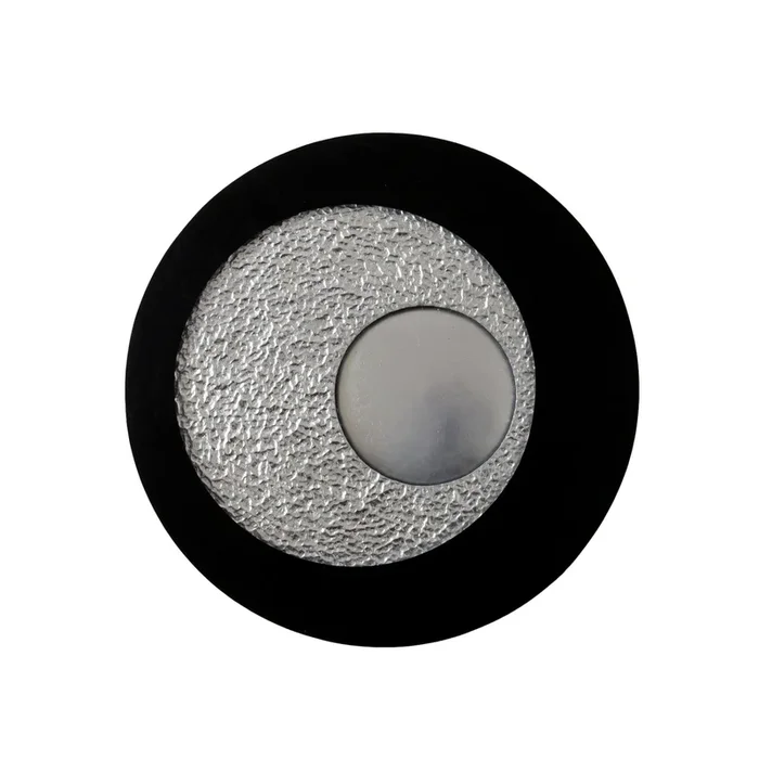 Urano aplique de pared LED, marrón-negro/plata, Ø 85 cm, hierro