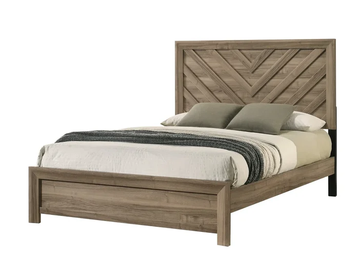 Valor Light Brown Twin Panel Bed
