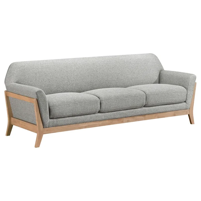 Vaughn Gray Fabric Upholstered Flared Arm Sofa