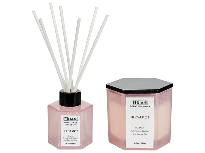 Vela aromática con difusor de fragancia CLASSY TINT Cera de soja Notas afrutadas