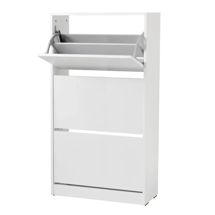 Venprodin – Zapatero 3 Puertas Abatibles 121x73x26 Blanco