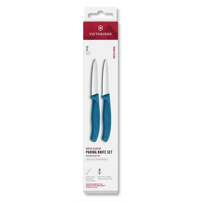 Victorinox – Set de cuchillos para verduras SWISS CLASSIC 8 cm 2 piezas azul