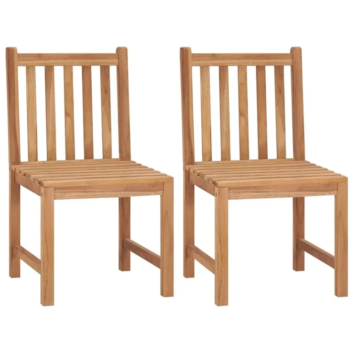 vidaXL Silla de jardín 2 unidades madera maciza de teca