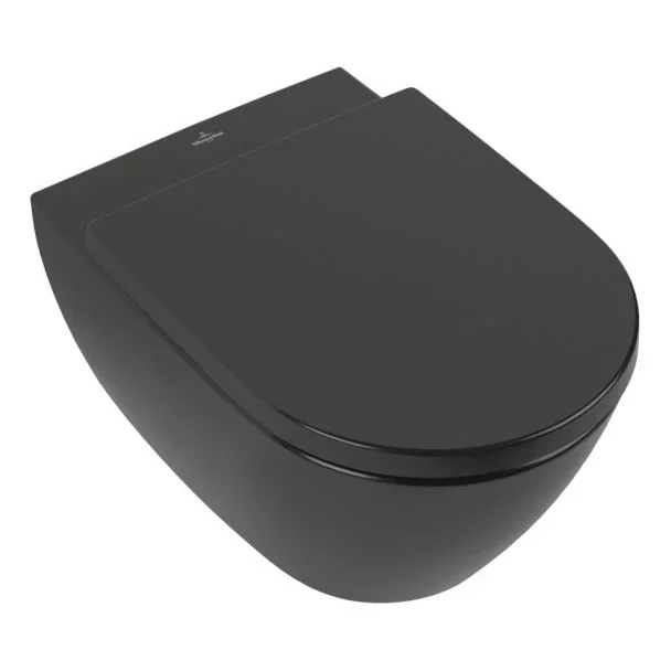 Villeroy & Boch 5614R0R7 – Inodoro suspendido SUBWAY, cerámica, color negro