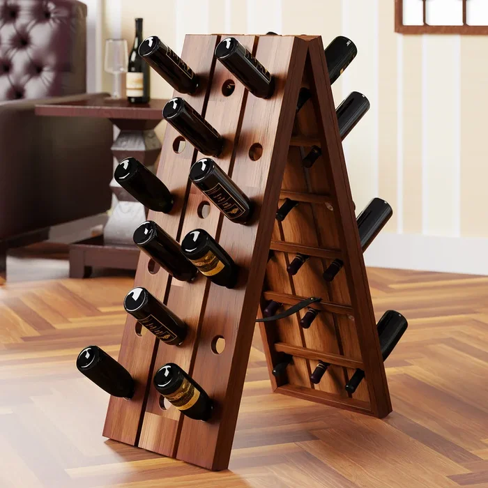 Vinoteca 36 botellas madera de acacia 87x40x55cm
