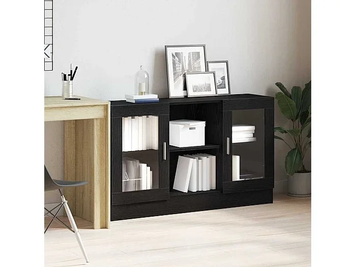 Vitrina Negro 120 x 30.5 x 70 cm Madera contrachapada