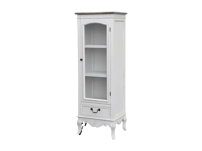 Vitrina RIMINI WHITE SC48 1D1D 48x35x133 Blanco
