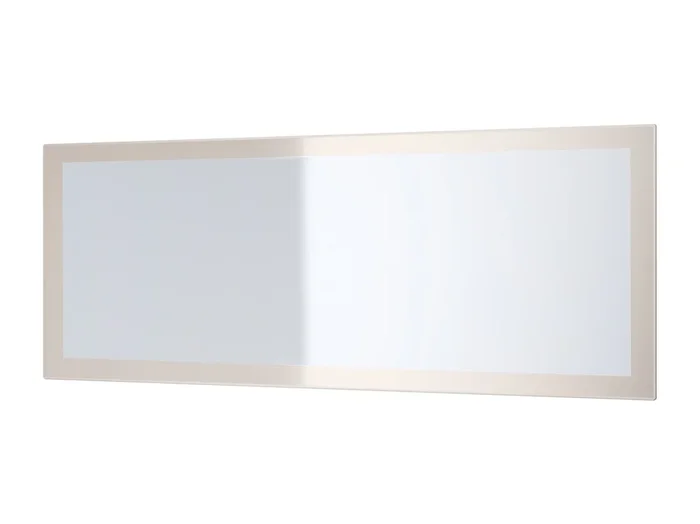 Vladon Espejo Lima, Espejo de pared con Marco moderno, Blanco de alto brillo (139 x 55 cm)