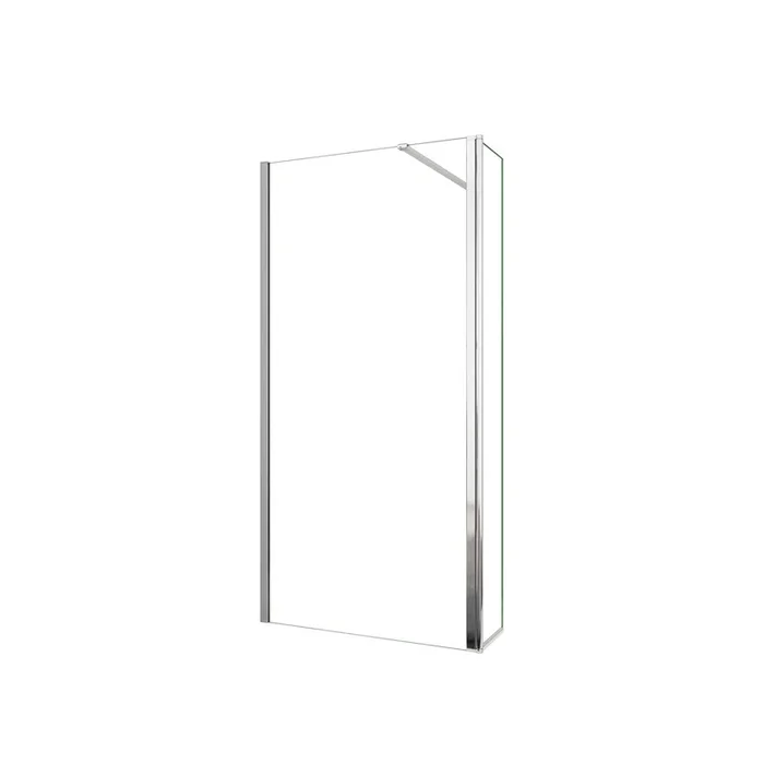 Walkin,Panel de ducha,Panel fijo+Lateral giratorio,Vidrio 8mm Antical con Barra1 90cm Tamaño[(53.9-55.9)+30]x200cm